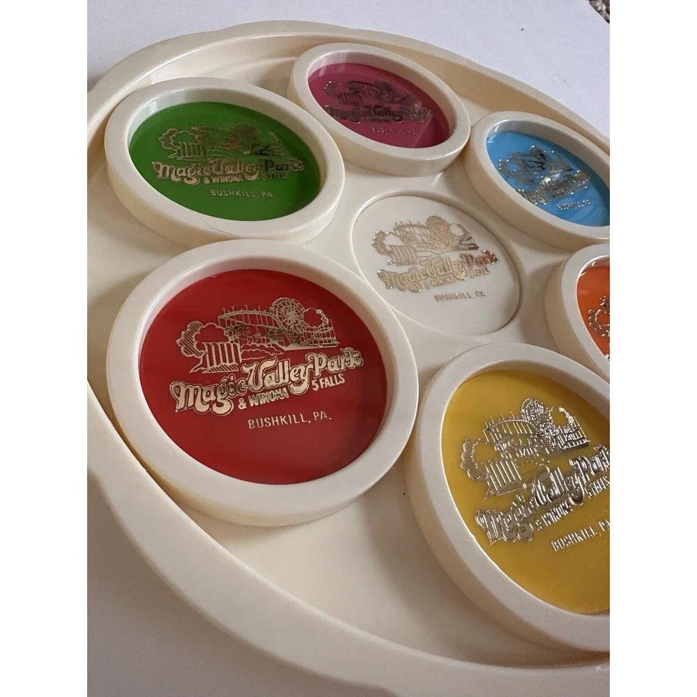 Coaster Set, 6 Magic Valley Park & Winona Falls, Vintage, Rare